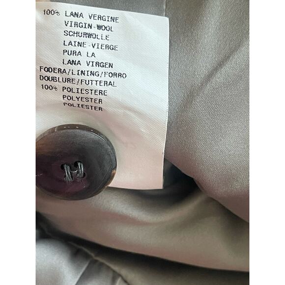 ARMANI COLLEZIONI Sage Green Wool Pintuck Swing Jacket - Picture 8 of 9